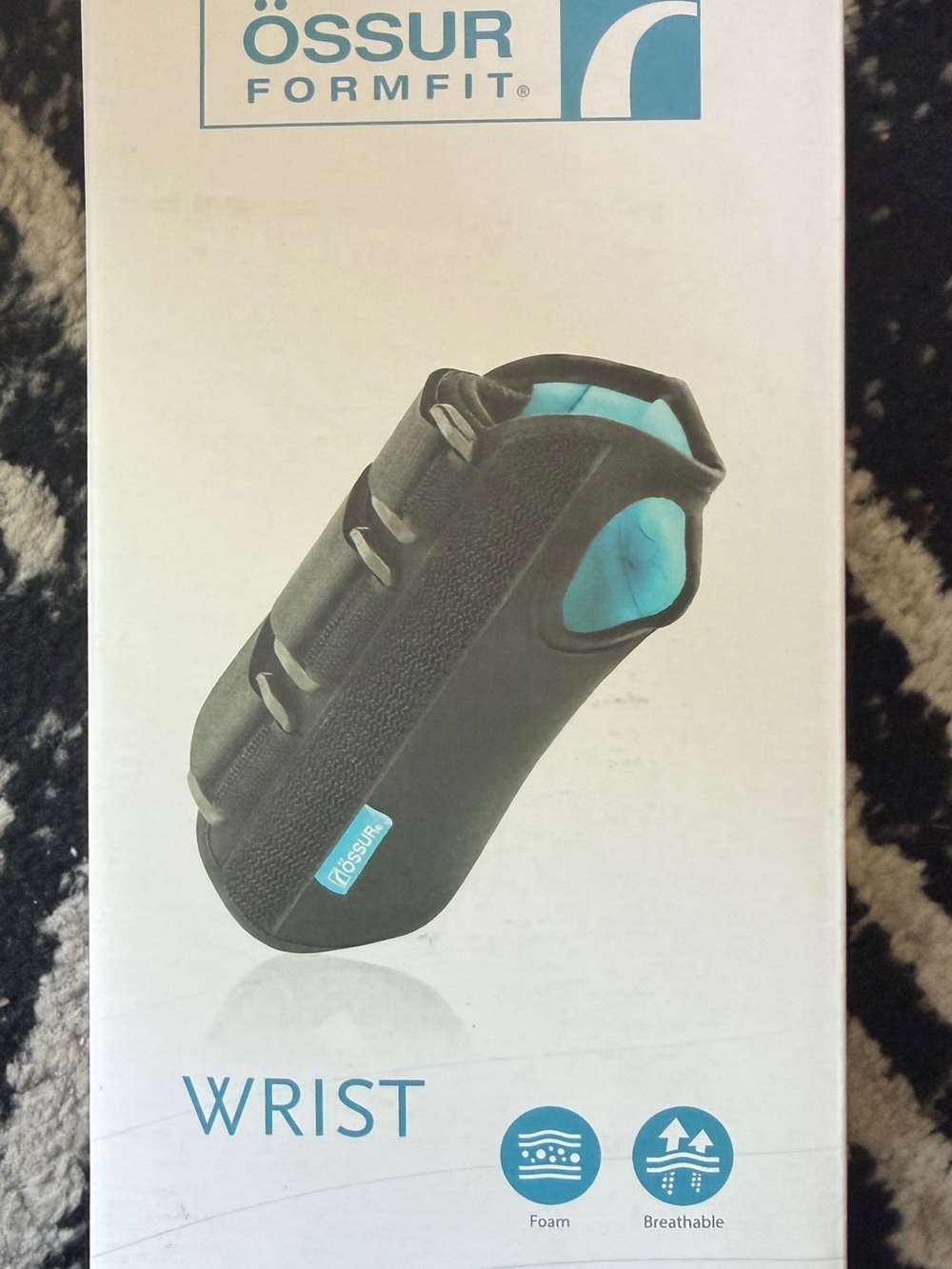 Medical grade Wrist Brace - Black with Teal Lining
